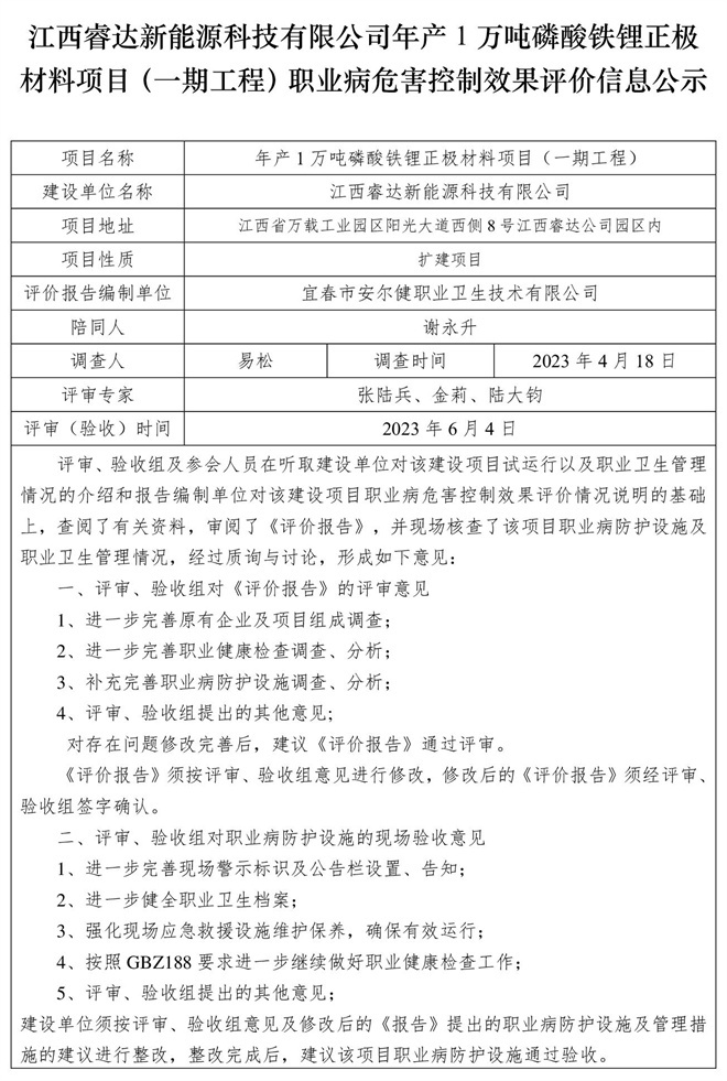 江西睿達(dá)新能源科技有限公司年產(chǎn)1萬噸磷酸鐵鋰正極材料項(xiàng)目（一期工程）職業(yè)病危害控制效果評價信息公示.jpg